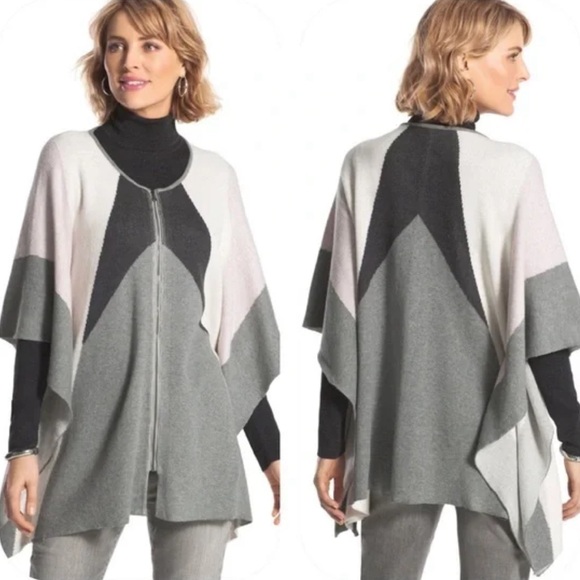 Chico’s color block Ruana/poncho - Picture 5 of 5